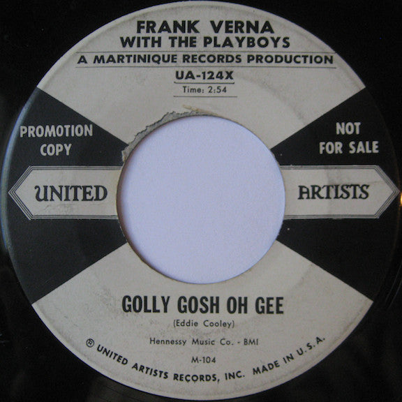 Frank Verna With The Playboys (10) : Sugar Lump (7", Single, Promo)