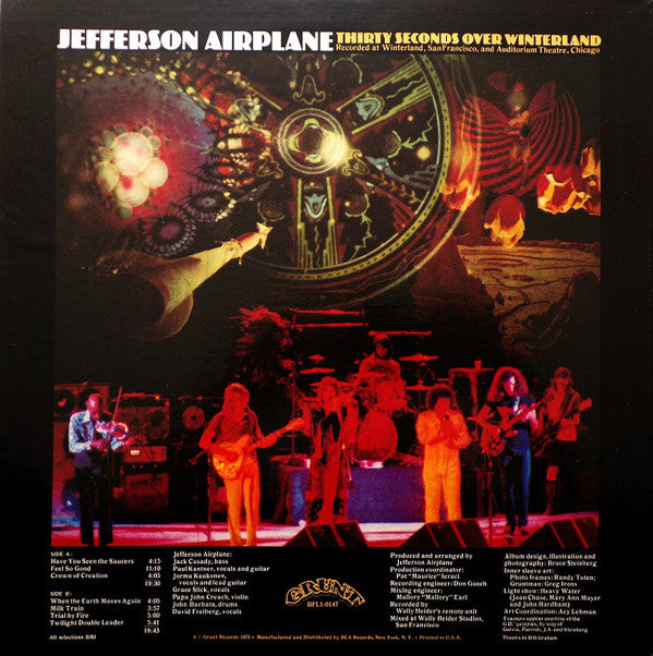 Jefferson Airplane : Thirty Seconds Over Winterland (LP, Album, Ind)