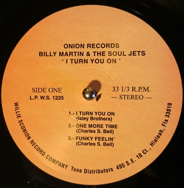 Billy Martin & The Soul Jets : I Turn You On (LP, Album, RE)