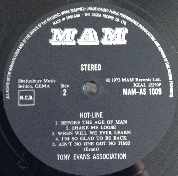 Tony Evans Association : Hot-Line (LP, Album)