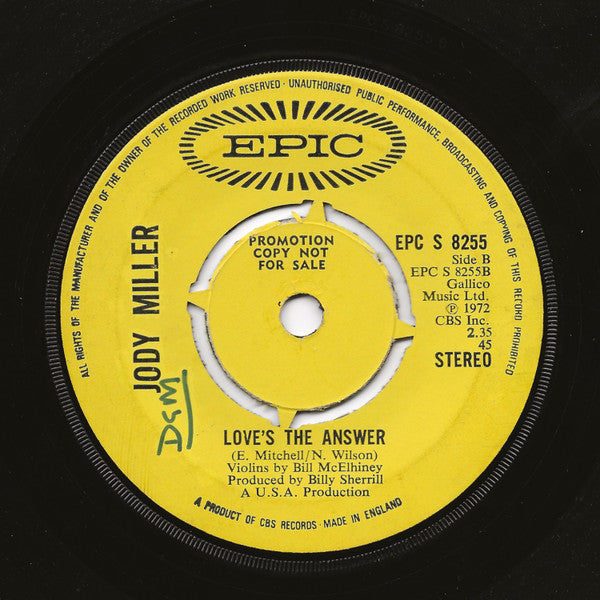 Jody Miller : There's A Party Goin' On (7", Single, Promo)