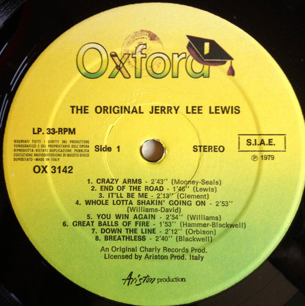 Jerry Lee Lewis : The Original Jerry Lee Lewis (LP, Comp, RE)