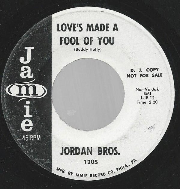 The Jordan Brothers : Whispering Wind (7", Promo)