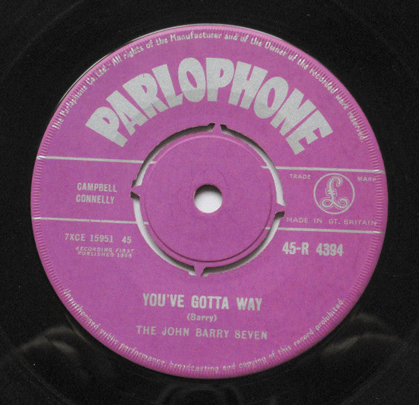 The John Barry Seven : Every Which Way  (7", Single)