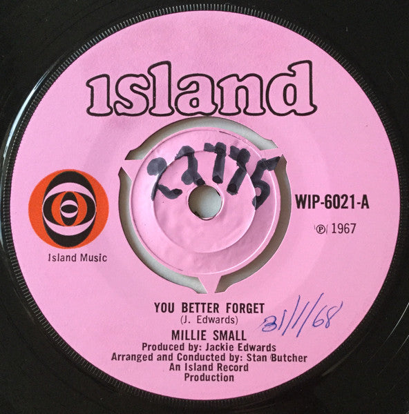 Millie Small : You Better Forget (7", Single)