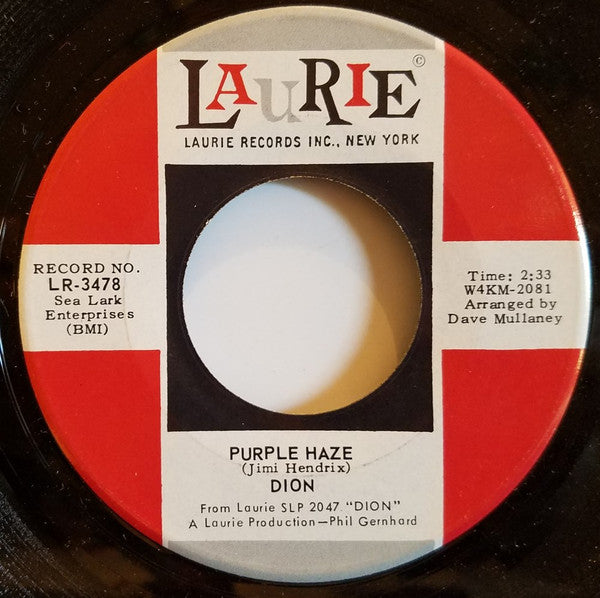 Dion (3) : Purple Haze (7", Single)