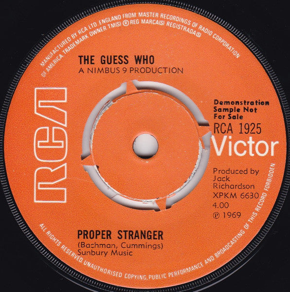 The Guess Who : No Time (7", Single, Promo)
