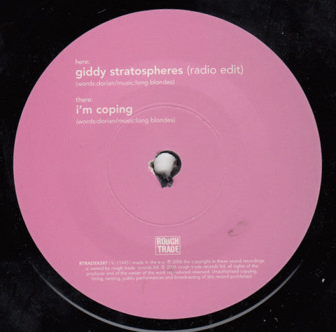 The Long Blondes : Giddy Stratospheres (7", Single)