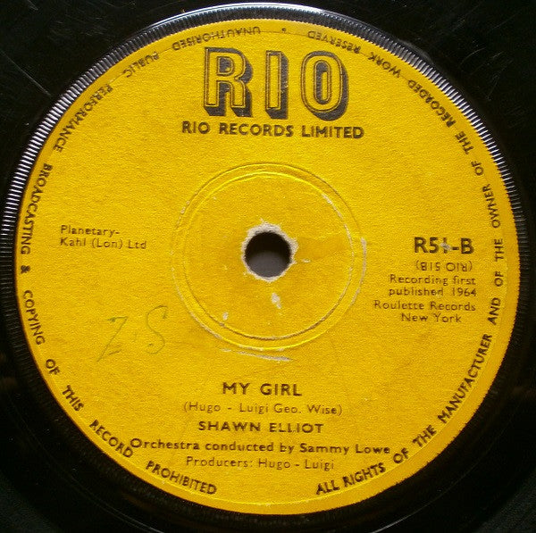Shawn Elliott : Shame And Scandal In The Family / My Girl (7", Sol)