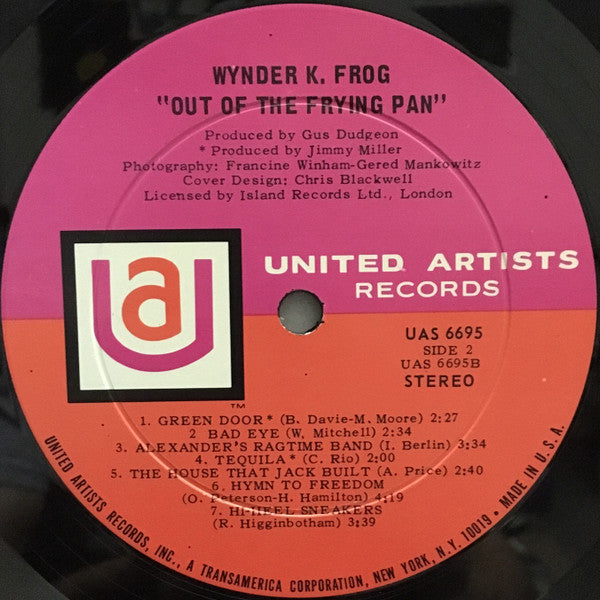 Wynder K. Frog : Out Of The Frying Pan (LP, Album, RCA)