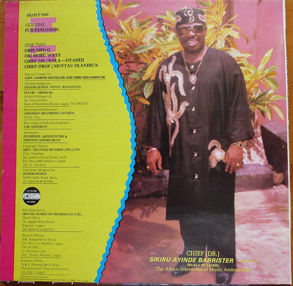 Chief Dr. Sikiru Ayinde Barrister : Fuji Explosion (LP, Album)