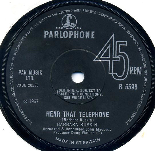 Barbara Ruskin : Euston Station / Hear That Telephone (7", Single)