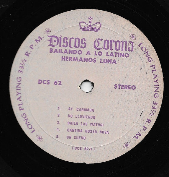 Hermanos Luna : Bailando A Lo Latino (LP)