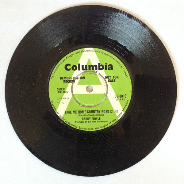 Danny Doyle (2) : Take Me Home Country Road (7", Single, Promo)