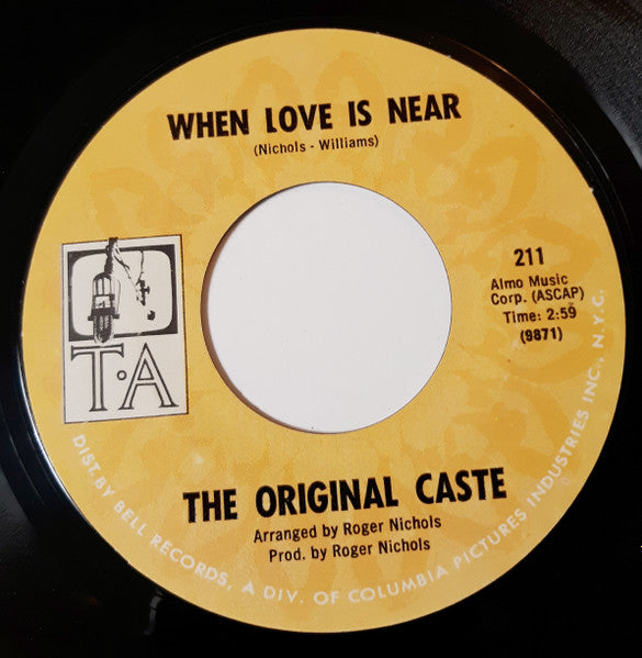 The Original Caste : When Love Is Near (7", Single, Styrene)