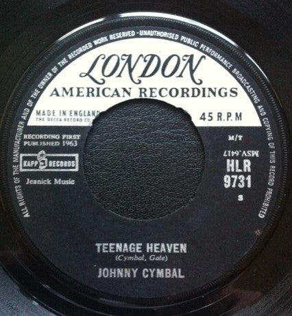 Johnny Cymbal : Teenage Heaven / Cinderella Baby (7", Single)