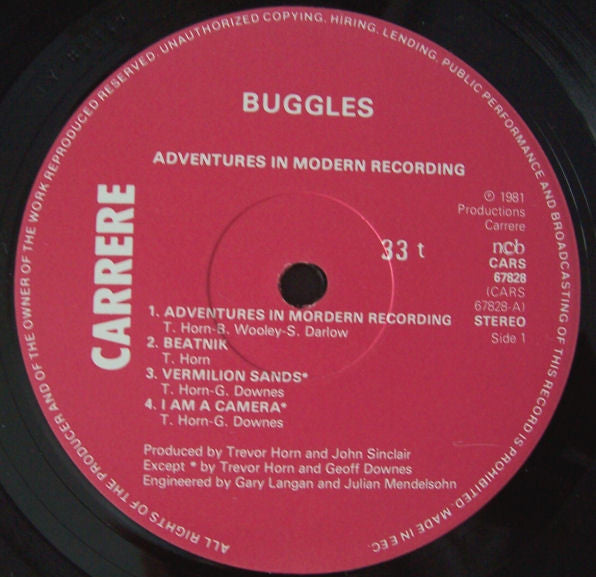 The Buggles : Adventures In Modern Recording (LP, Album)