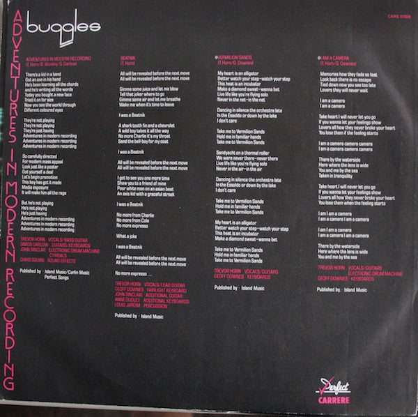 The Buggles : Adventures In Modern Recording (LP, Album)