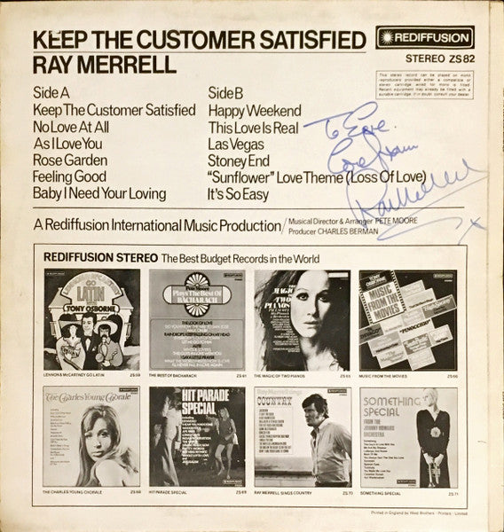 Ray Merrell : Keep The Customer Satisfied (LP, Album)
