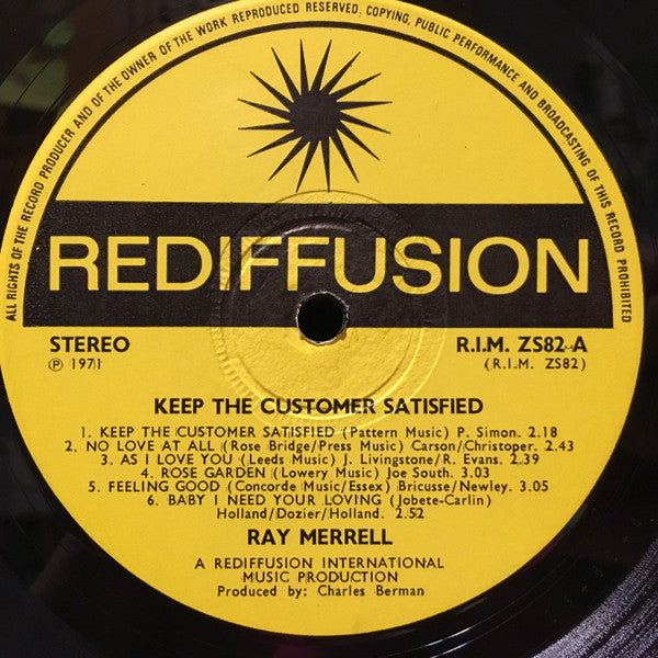 Ray Merrell : Keep The Customer Satisfied (LP, Album)