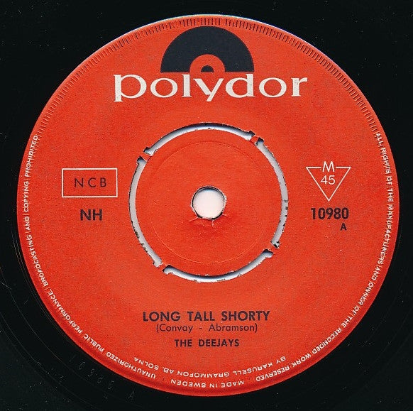 The Deejays : Long Tall Shorty (7")