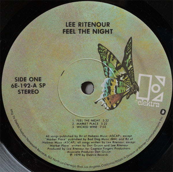 Lee Ritenour : Feel The Night (LP, Album, Spe)