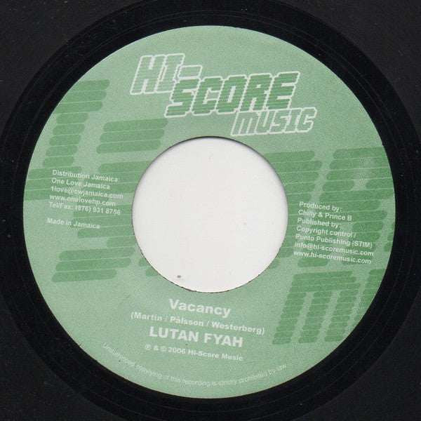 Lutan Fyah / Tenor Diamond : Vacancy / Move Forward (7", RE)