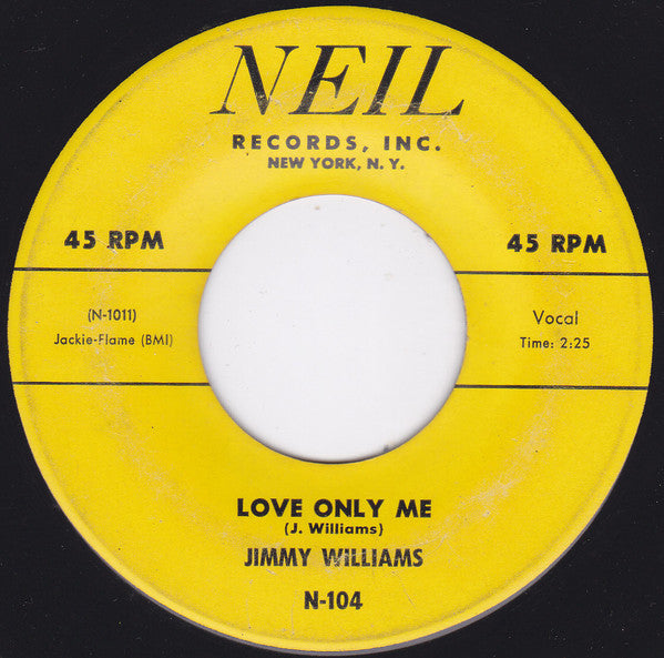 Jimmy Williams (4) : I Knew / Love Only Me (7")