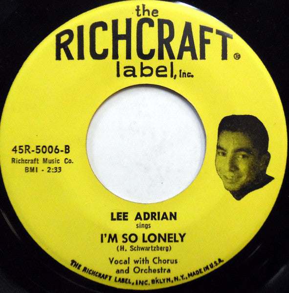Lee Adrian : Barbara, Let's Go Steady/I'm So Lonely (7", Promo)