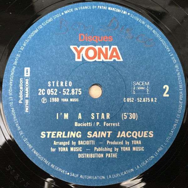 Sterling Saint Jacques : Again / I'm A Star (12", Maxi)