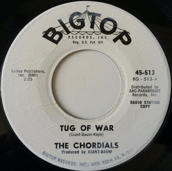 The Chordials : Tug Of War / I Wish It Were Summer (7", Promo)