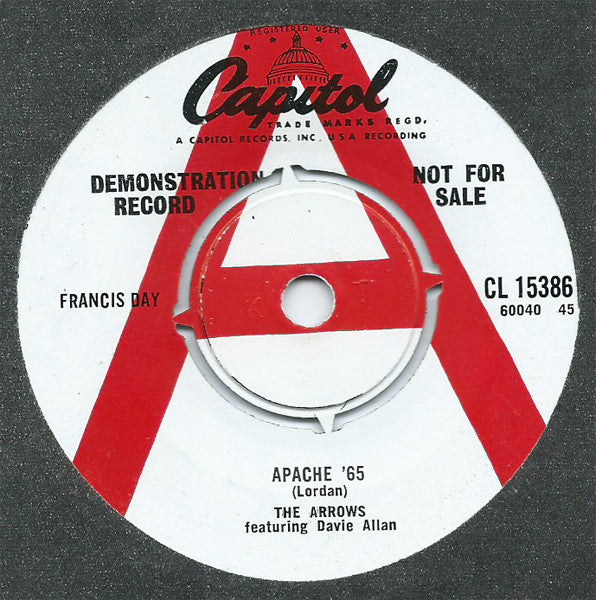 Davie Allan & The Arrows : Apache '65 / Blue Guitar (7", Single, Promo)