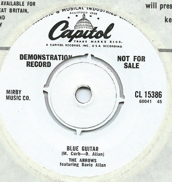 Davie Allan & The Arrows : Apache '65 / Blue Guitar (7", Single, Promo)