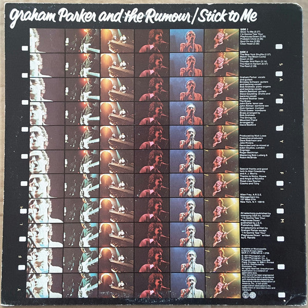 Graham Parker And The Rumour : Stick To Me (LP, Album)