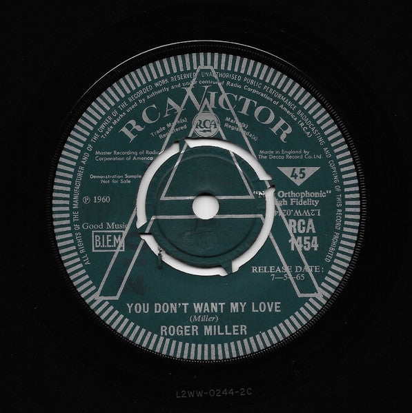 Roger Miller : You Don't Want My Love / Every Which-A-Way (7", Single, Mono, Promo)