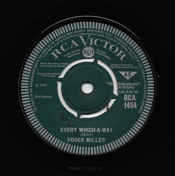 Roger Miller : You Don't Want My Love / Every Which-A-Way (7", Single, Mono, Promo)