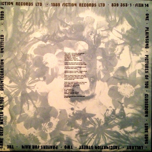 The Cure : Disintegration (LP, Album, Smo)