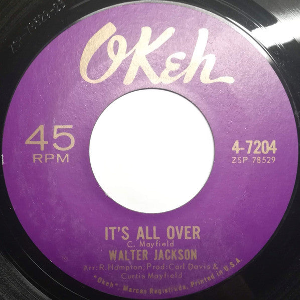 Walter Jackson : It's All Over / Lee Cross (7", Single)
