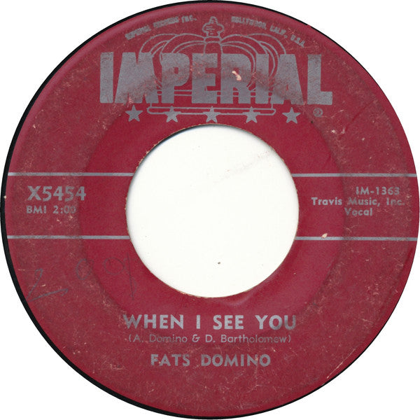 Fats Domino : When I See You / What Will I Tell My Heart (7", Single)