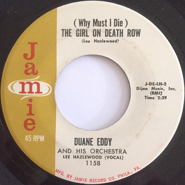 Duane Eddy & His Orchestra : Words Mean Nothing / (Why Must I Die) The Girl On Death Row (7", Single)