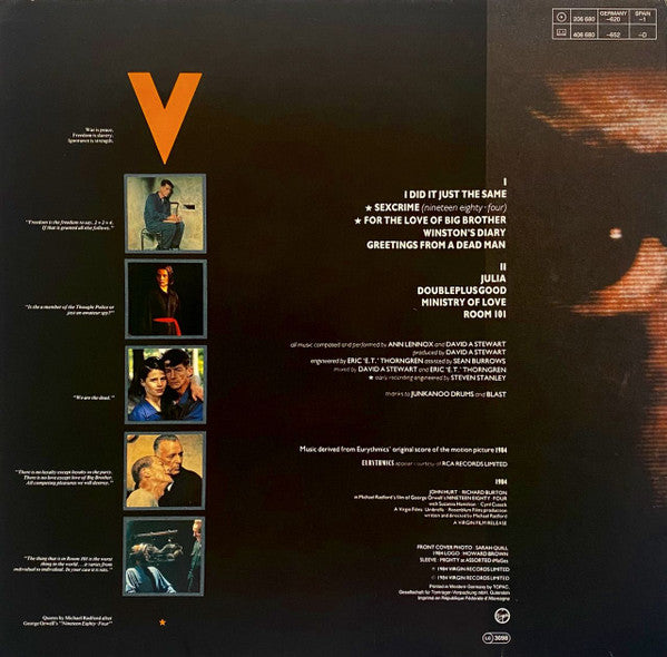 Eurythmics : 1984 (For The Love Of Big Brother) (LP, Album)