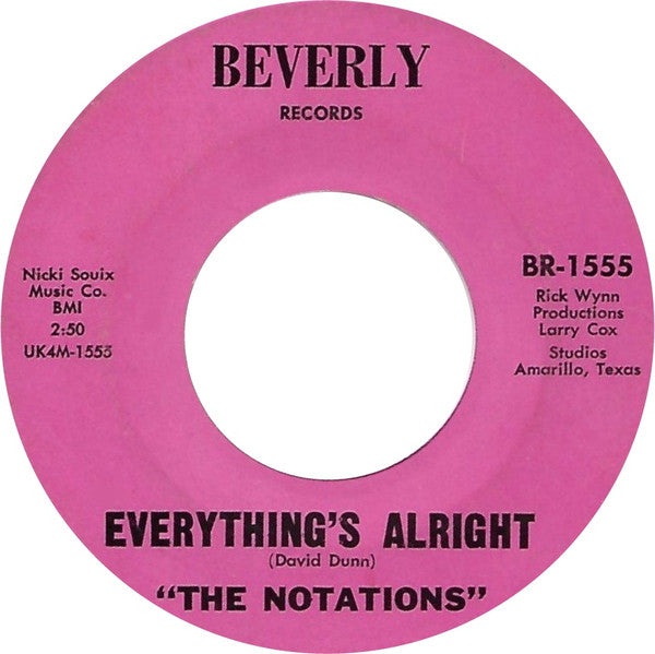 The Notations (3) : Everything's Alright / Miserlou (7", Single)