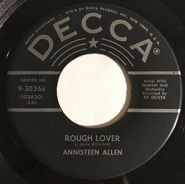 Annisteen Allen : Rough Lover / Pardon Me (7", Single)