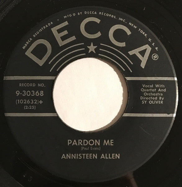 Annisteen Allen : Rough Lover / Pardon Me (7", Single)