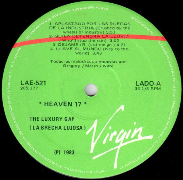 Heaven 17 : The Luxury Gap (LP, Album)