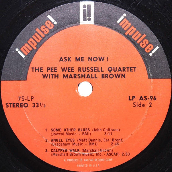 Pee Wee Russell Quartet with Marshall Brown : Ask Me Now! (7", Jukebox)