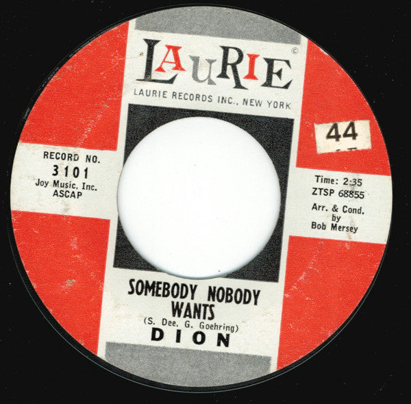 Dion (3) : Could Somebody Take My Place Tonight / Somebody Nobody Wants (7", Single)