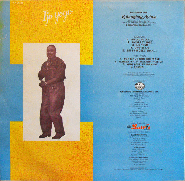 General Kollington Ayinla & His African Fuji Eaglets : Ijo Yoyo  (LP, Album)