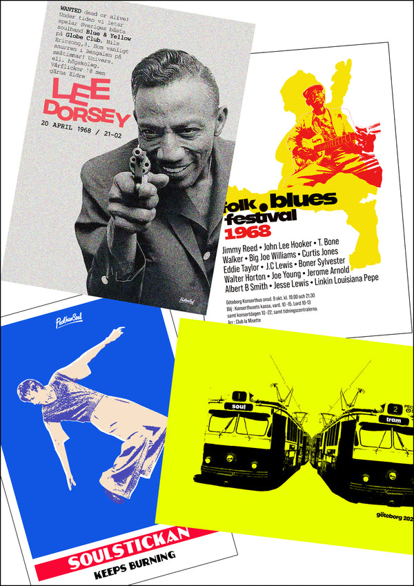 Gothenburg Soul & Blues Postcards x 4